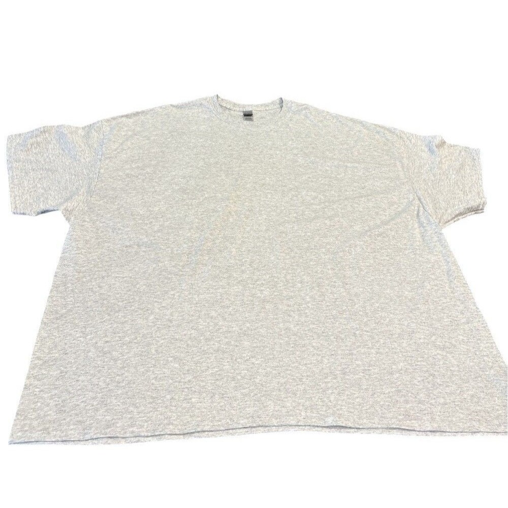 Gildan Unisex Heavy Cotton Heather Gray T-Shirt Size 5XL